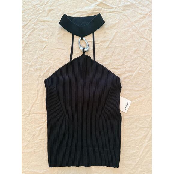 SIMKHAI NWT (org $295) | Rubie Top Shirt in Black | size Large - Picture 1 of 8